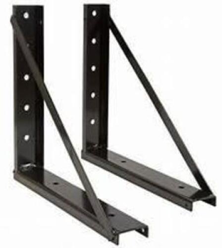 DESCRIPTION: (2) UNDER TRUCK TOOL BOX MOUNTING BRACKETS BRAND/MODEL: BUYERS #1701016 INFORMATION: BLACK, L- SHAPED SIZE: 3" X 24" X 24" RETAIL$: $158.