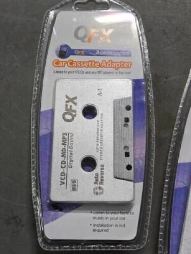 DESCRIPTION: (2) CAR CASSETTE ADAPTER BRAND/MODEL: QFX A-1 QTY: 2