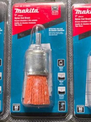 DESCRIPTION: (5) COARSE NYLON BRUSHES BRAND/MODEL: MAKITA D-70683 SIZE: 1" RETAIL$: 48.9 QTY: 5