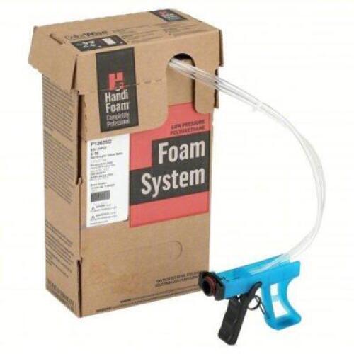 DESCRIPTION: (1) INSULATING SPRAY FOAM KIT BRAND/MODEL: HANDI-FOAM P12130G SIZE: 2LB RETAIL$: 79.86 QTY: 1