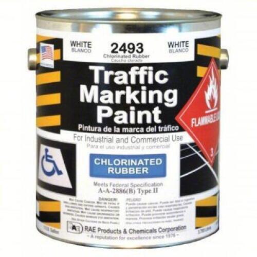 DESCRIPTION: (2) WHITE TRAFFIC ZONE MARKING PAINT BRAND/MODEL: RAE 2493 SIZE: 1 GAL RETAIL$: 268.48 QTY: 2