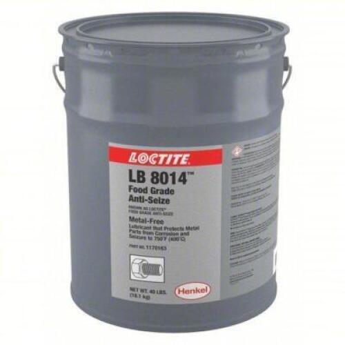 DESCRIPTION: (1) FOOD GRADE ANTI-SEIZE BRAND/MODEL: LOCTITE LB 8014 SIZE: 5 GAL RETAIL$: 2033.23 QTY: 1