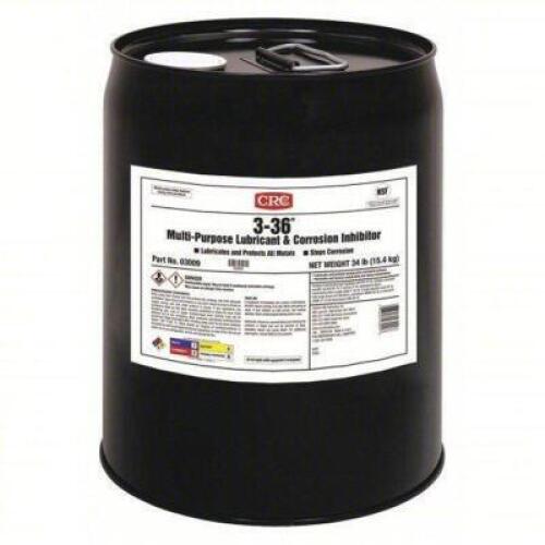 DESCRIPTION: (1) NSF H2 GENERAL PURPOSE LUBRICANT PETROLEUM DISTILLATE BASED BRAND/MODEL: CRC 03009 3-36 SIZE: 5 GAL RETAIL$: 281.59 QTY: 1