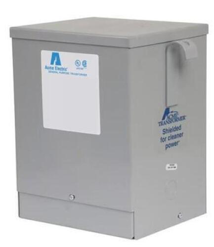 DESCRIPTION: (1) GENERAL PURPOSE TRANSFORMER BRAND/MODEL: ACME ELECTRIC/T279744S INFORMATION: 5 kVA, NEMA 3R, 115&deg;C, 120/240V AC, 120/208/240/277V AC