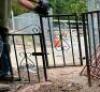 (6) - STEEL RAILING / FENCE PIECES - 2