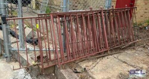 (6) - STEEL RAILING / FENCE PIECES