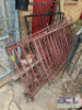 (6) - STEEL RAILING / FENCE PIECES - 4