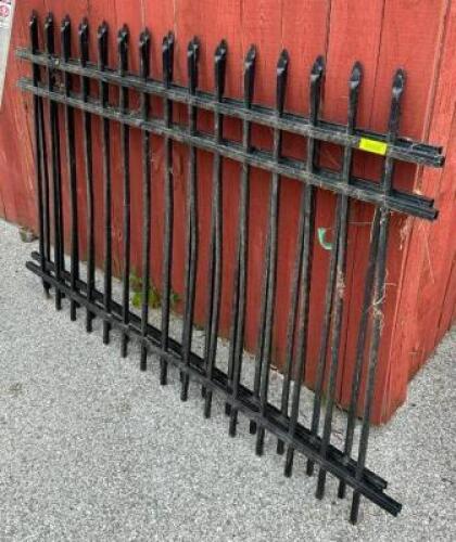 (2) - STEEL PICKET FENCE PIECES