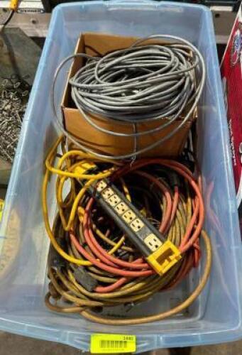 ASSORTED ELECTRICAL CORDS AND WIRE