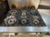 DESCRIPTION SUNFIRE SIX BURNER GAS RANGE W/ LOWER CONVENTIONAL OVEN BRAND / MODEL: SUNFIRE ADDITIONAL INFORMATION NATURAL GAS. WAS ON AND AT FULL TEMP - 2