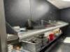 DESCRIPTION (2) 72" X 20" HEAVY DUTY STAINLESS WALL SHELVES ADDITIONAL INFORMATION TOOLS REQUIRED FOR REMOVAL. THIS LOT IS: SOLD BY THE PIECE SIZE 72"