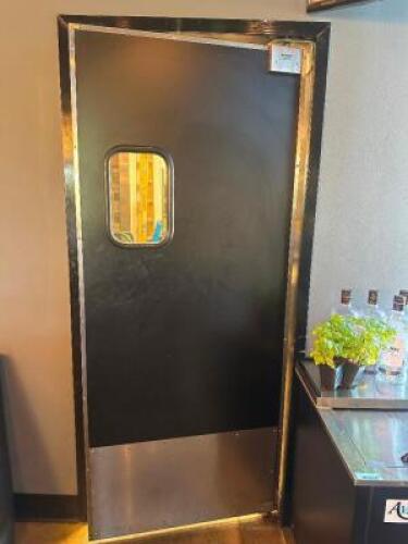 DESCRIPTION ELAISON 32" X 80" KITCHEN SWING DOOR W/ STAINLESS KICK PLATE AND WINDOW. BRAND / MODEL: ELAISON ADDITIONAL INFORMATION TOOLS REQUIRED FOR
