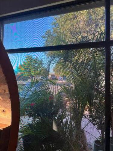 DESCRIPTION 8' X 8' BLACK MESH RETRACTABLE SUN SCREEN. ADDITIONAL INFORMATION HEAVY DUTY. TOOLS REQUIRED FOR REMOVAL SIZE 8' X 8' LOCATION MAIN SEATIN