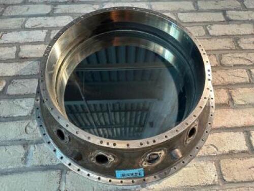 DESCRIPTION 18" JET ENGINE HOUSING WALL MIRROR. RETAILS FOR $600 ADDITIONAL INFORMATION STRIKING WALL MIRROR CRAFTED FROM A REPURPOSED JET ENGINE HOUS