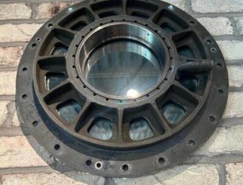 DESCRIPTION 14" JET ENGINE HOUSING WALL MIRROR. RETAILS FOR $300 ADDITIONAL INFORMATION STRIKING WALL MIRROR CRAFTED FROM A REPURPOSED JET ENGINE HOUS