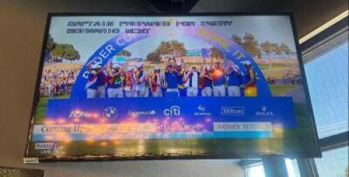 DESCRIPTION SAMSUNG 60" HD FLAT SCREEN TV W/ WALL MOUNT BRAND / MODEL: SAMSUNG SIZE 60" LOCATION BAR QTY 1