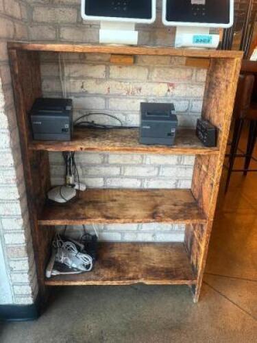 DESCRIPTION 36" X 50" BARWOOD BOOK SHELF ADDITIONAL INFORMATION DISTRESSED LOOK LOCATION BAR QTY 1