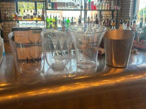 DESCRIPTION (4) - ICE BUCKETS THIS LOT IS: SOLD BY THE PIECE LOCATION BAR QTY 4