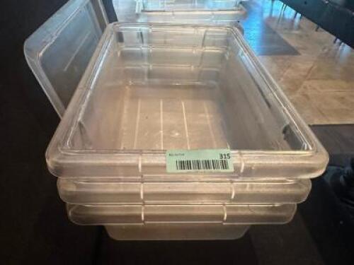 DESCRIPTION (3) 3.5 GALLON PLASTIC CONTAINERS THIS LOT IS: SOLD BY THE PIECE LOCATION MAIN SEATING QTY 3
