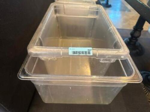 DESCRIPTION (2) ASSORTED PLASTIC CONTAINERS. THIS LOT IS: ONE MONEY LOCATION BAR QTY 1