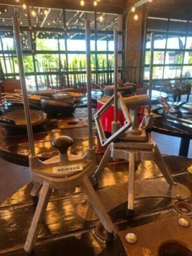 DESCRIPTION MANUAL WEDGER AND VEGETABLE DICER PRESSES THIS LOT IS: SOLD BY THE PIECE LOCATION BAR QTY 2