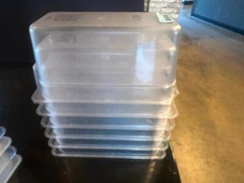 DESCRIPTION (8) 1/3 SIZE PLASTIC INSERTS. ADDITIONAL INFORMATION 6" DEEP THIS LOT IS: SOLD BY THE PIECE LOCATION BAR QTY 8