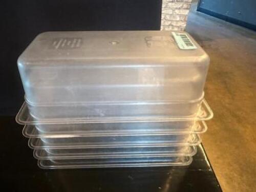 DESCRIPTION (5) 1/3 SIZE PLASTIC INSERTS. ADDITIONAL INFORMATION 4" DEEP THIS LOT IS: SOLD BY THE PIECE LOCATION BAR QTY 5