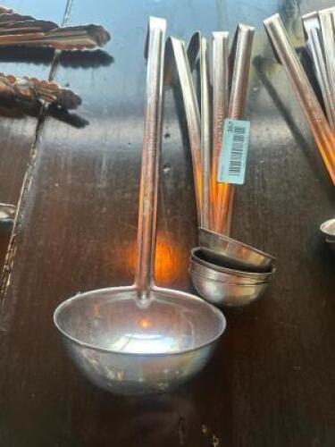 DESCRIPTION (4) STAINLESS LADLES THIS LOT IS: SOLD BY THE PIECE LOCATION MAIN SEATING QTY 4