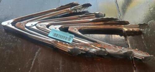 DESCRIPTION (5) STAINLESS TONGS THIS LOT IS: SOLD BY THE PIECE LOCATION MAIN SEATING QTY 5