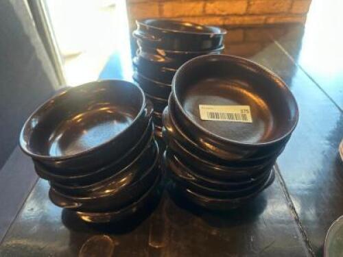 DESCRIPTION (15) 6" BLACK CERAMIC CROCKS THIS LOT IS: SOLD BY THE PIECE LOCATION MAIN SEATING QTY 15