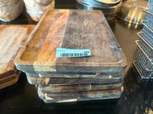 DESCRIPTION (7) WOODEN CHEESE BOARDS THIS LOT IS: SOLD BY THE PIECE LOCATION MAIN SEATING QTY 7