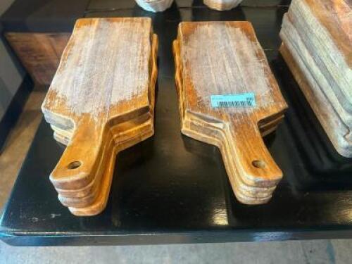 DESCRIPTION (7) 12" WOODEN CHEESE BOARDS THIS LOT IS: SOLD BY THE PIECE LOCATION MAIN SEATING QTY 7