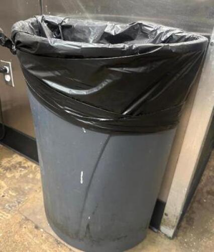 DESCRIPTION (4) 20 GALLON SEMI CIRCLE BAR SIDE TRASH CANS THIS LOT IS: SOLD BY THE PIECE LOCATION KITCHEN QTY 4