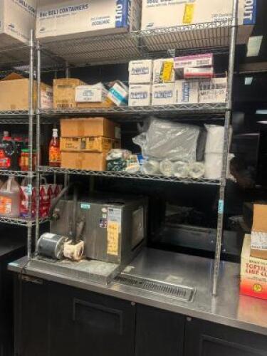 DESCRIPTION 48" X 14" THREE TIER WIRE RACK ADDITIONAL INFORMATION CONTENTS ARE NOT INCLUDED SIZE 48" X 14" X 5' LOCATION KITCHEN QTY 1