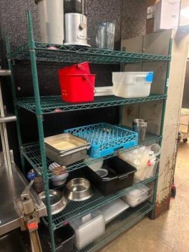 DESCRIPTION 60" X 24" FIVE TIER POLY COATED WIRE SHELF ADDITIONAL INFORMATION CONTENTS ARE NOT INCLUDED LOCATION KITCHEN QTY 1