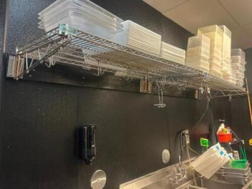 DESCRIPTION (2) 48" X 24" WALL MOUNTED WIRE SHELVES THIS LOT IS: SOLD BY THE PIECE LOCATION KITCHEN QTY 2