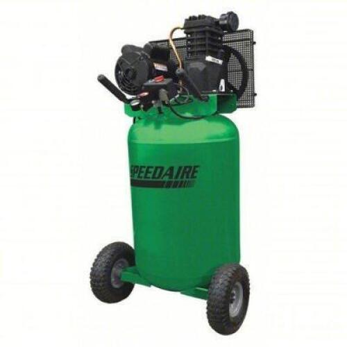DESCRIPTION: (1) 30 GALLON PORTABLE AIR COMPRESSOR BRAND/MODEL: SPEEDAIRE #48UY04 INFORMATION: VERTICAL, 2HP, 5.5 CFM @ 90 PSI, MUST COME IN AND INSPE