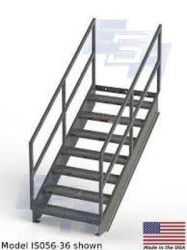 DESCRIPTION: (1) INDUSTRIAL STAIRWAY BRAND/MODEL: EGA #IS56-36 INFORMATION: GRAY, STEEL RETAIL$: $2012.00 EA QTY: 1