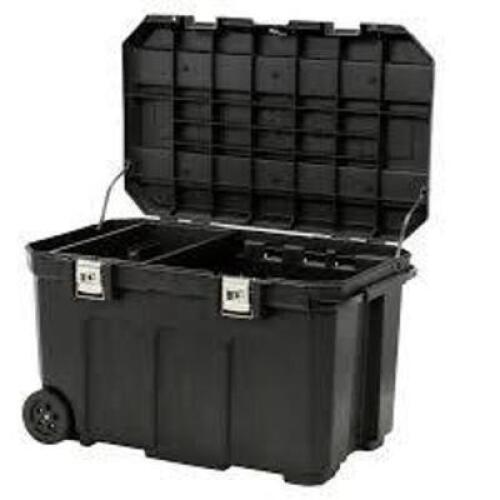 DESCRIPTION: (1) PROMOBILE JOBCHEST BRAND/MODEL: STANLEY INFORMATION: BLACK, 50 GAL SIZE: 37-7/8" X 22-3/4" X 23-1/4" RETAIL$: $175.27 EA QTY: 1