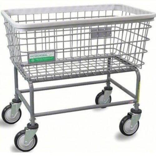 DESCRIPTION: (1) LAUNDRY CART BRAND/MODEL: R&B WIRE PRODUCTS #445V85 INFORMATION: WIRE SIZE: 5.5 CU FT RETAIL$: $302.28 EA QTY: 1
