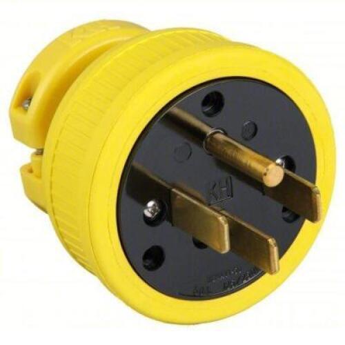 DESCRIPTION: (2) DUST TIGHT STRAIGHT BLADE PLUG BRAND/MODEL: PRODUCT NUMBER #6PGT8 INFORMATION: 14-50P, 50 A, 125/250V AC, YELLOW, 3 POLES RETAIL$: $1