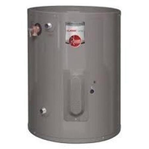 DESCRIPTION: (1) ELECTRIC WATER HEATER BRAND/MODEL: RHEEM #616087 SIZE: 6 GAL RETAIL$: $483.13 EA QTY: 1