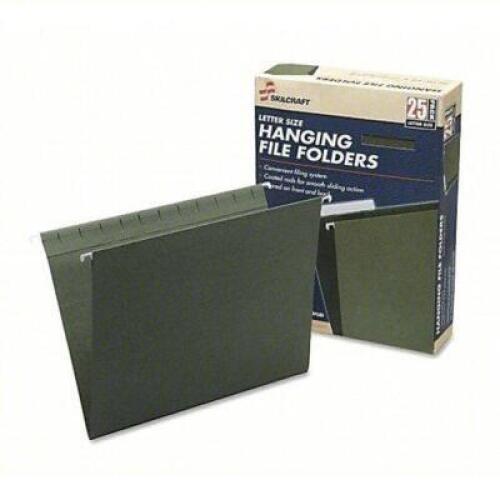 DESCRIPTION: (2) HANGING FILE FOLDERS BRAND/MODEL: ABILITY ONE #54HD29 INFORMATION: 11 PT. PAPERBOARD, 2 IN EXPANDED DP, 25 PK SIZE: 8 1/2 IN HT, 11 I