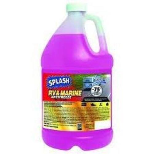 DESCRIPTION: (6) RV AND MARINE ANTIFREEZE BRAND/MODEL: SPLASH SIZE: 1 GALLON RETAIL$: $5.60 EA QTY: 6