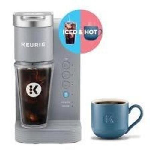 DESCRIPTION: (1) SINGLE SERVE COFFEE MAKER BRAND/MODEL: KEURIG INFORMATION: ICED ESSENTIALS RETAIL$: $79.99 EA QTY: 1