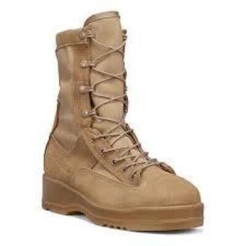 DESCRIPTION: (1) PAIR OF STEEL TOE FLIGHT BOOT BRAND/MODEL: BELLEVILLE #330 INFORMATION: DESERT TAN SIZE: 6.5 WIDE, MENS RETAIL$: $232.99 EA QTY: 1