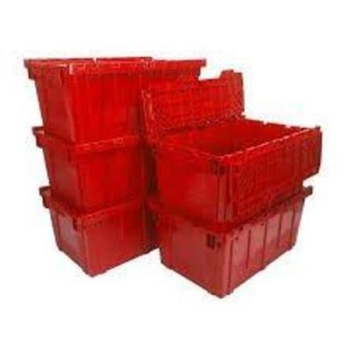 DESCRIPTION: (1) CRATE, STACKABLEINFORMATION: REDSIZE: APPROX 15" X 21" X 12"RETAIL$: $57.00 EAQTY: 1