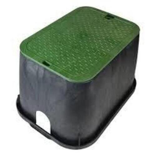 DESCRIPTION: (1) IRRIGATION CONTROL VALVE BOX COVER BRAND/MODEL: NDS #113BC INFORMATION: BLACK AND GREEN SIZE: 14" X 19" RETAIL$: $20.94 EA QTY: 1