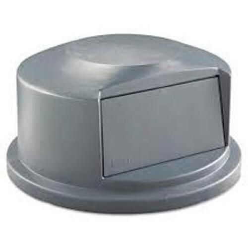DESCRIPTION: (1) COMMERCIAL BRUTE TRASH CAN LID ONLY, ROUND BRAND/MODEL: RUBBERMAID #48XM35 INFORMATION: GRAY, WITH PUSH IN LID, ONLY THE LID, NO TRAS