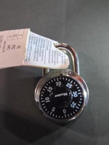 DESCRIPTION: (6) BLOCK GUARD COMBINATION PAD LOCKS BRAND/MODEL: MASTER LOCK RETAIL$: 105.6 QTY: 6